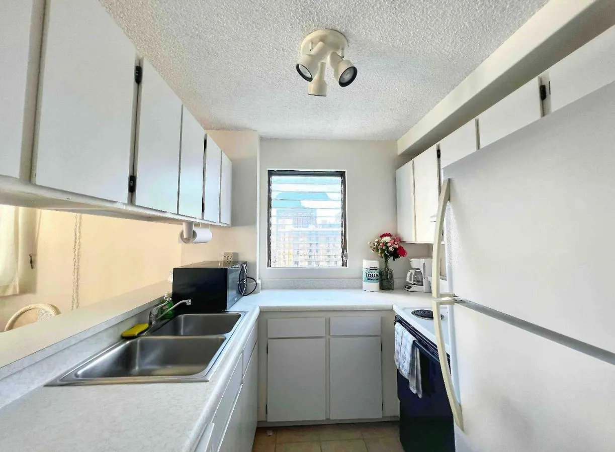 檀香山1505- Heart Of Waikiki With Kitchen - Free Parking - King Bed - Corner Unit - Mountain View Unit公寓 美国